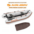KOLIBRI - Надуваема моторна лодка с твърдо дъно и надуваем кил KM-300DL Light - светло сив
